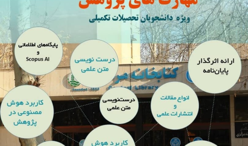 ثبت نام در هفتمین دوره از نشست‌های مهارت‌های پژوهش آذر ماه ۱۴۰۴